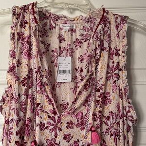 Poupette St. Barth Floral Mini Dress - Pink and White